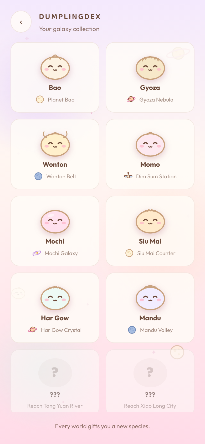 The Dumplingdex collection